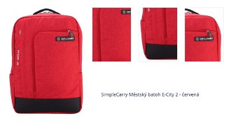 SimpleCarry Městský batoh E-City 2 - červená 1