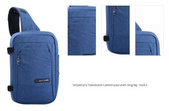 SimpleCarry Taška/batoh s jedním popruhem Sling Big - modrá 1