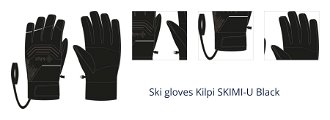 Ski gloves Kilpi SKIMI-U Black 1