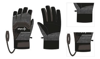 Ski Gloves Kilpi SKIMI-U Dark Grey 3