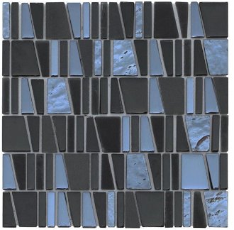 Sklenená mozaika Premium Mosaic černá 30x30 cm lesk MOSCUBEBK