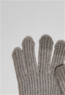 Smart gloves made of a knitted heather grey wool blend 6