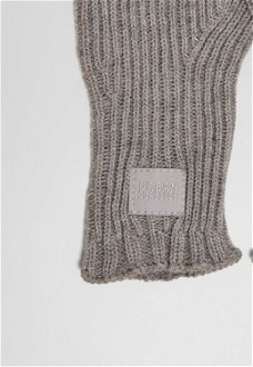 Smart gloves made of a knitted heather grey wool blend 8