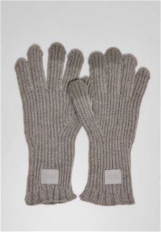Smart gloves made of a knitted heather grey wool blend 2