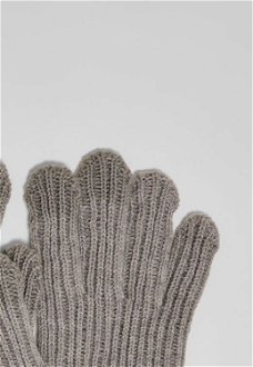 Smart gloves made of a knitted heather grey wool blend 7