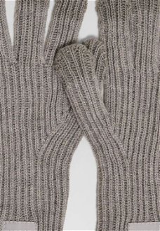 Smart gloves made of a knitted heather grey wool blend 5
