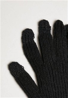 Smart gloves made of knitted wool blend black 6
