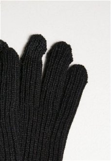 Smart gloves made of knitted wool blend black 7
