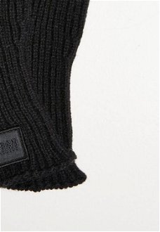 Smart gloves made of knitted wool blend black 9