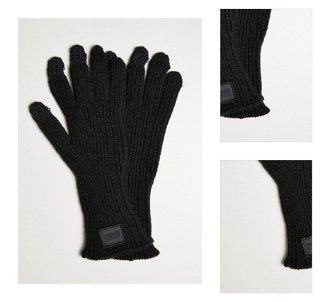 Smart gloves made of knitted wool blend black 3