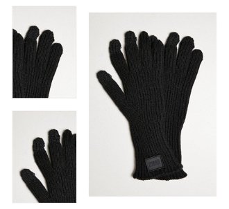 Smart gloves made of knitted wool blend black 4