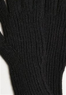 Smart gloves made of knitted wool blend black 5