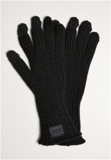 Smart gloves made of knitted wool blend black 2
