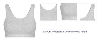 SNOCKS Podprsenka  sivá melírovaná / biela 1