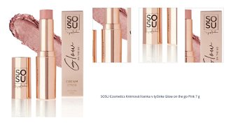 SOSU Cosmetics Krémová lícenka v tyčinke Glow on the go Pink 7 g 1