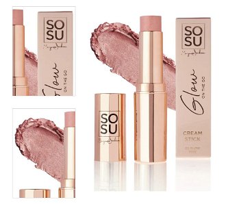 SOSU Cosmetics Krémová lícenka v tyčinke Glow on the go Pink 7 g 4