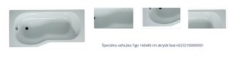 Špeciálna vaňa Jika Tigo 160x80 cm akrylát ľavá H2232100000001 1