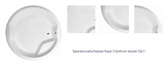 Špeciálna vaňa Polysan Royal 172x49 cm akrylát 73211 1
