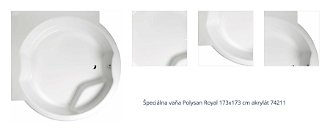 Špeciálna vaňa Polysan Royal 173x173 cm akrylát 74211 1
