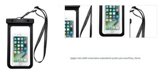Univerzálne vodeodolné puzdro Spigen Velo A600 pre smartfóny, čierna 1