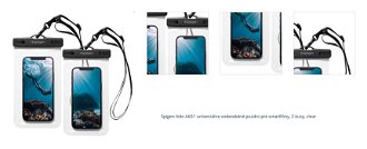 Univerzálne vodeodolné puzdro Spigen Velo A601 pre smartfóny, 2 kusy, transparentná 1