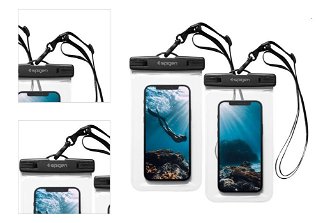 Univerzálne vodeodolné puzdro Spigen Velo A601 pre smartfóny, 2 kusy, transparentná 4