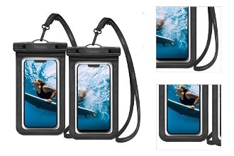 Spigen vodotesné puzdro Aqua Shield WaterProof Case A601, 2 kusy, čierne 3