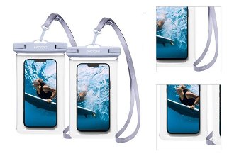 Vodotesné puzdro Spigen Aqua Shield WaterProof Case A601, 2 kusy, modrá 3