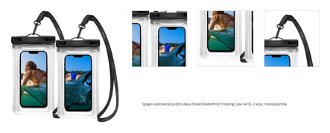 Vodotesné puzdro Spigen Aqua Shield WaterProof Floating Case A610, 2 kusy, transparentná 1