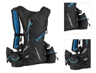 Spokey SPRINTER Sports, cycling and running backpack 5 l, blue/clear, waterproof 3