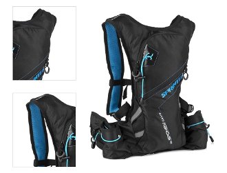Spokey SPRINTER Sports, cycling and running backpack 5 l, blue/clear, waterproof 4