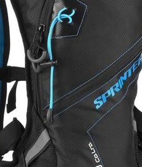 Spokey SPRINTER Sports, cycling and running backpack 5 l, blue/clear, waterproof 5