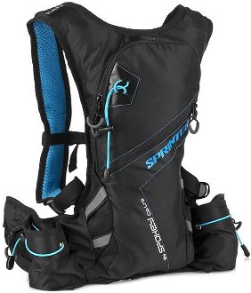 Spokey SPRINTER Sports, cycling and running backpack 5 l, blue/clear, waterproof 2