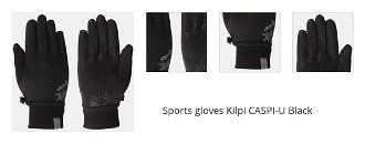 Sports gloves Kilpi CASPI-U Black 1