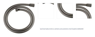 Sprchová hadica Grohe so zámkom proti pretočeniu Hard Graphite G28362A00 1