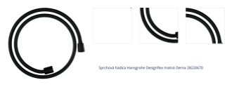 Sprchová hadica Hansgrohe Designflex matná čierna 28220670 1