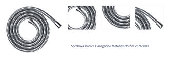 Sprchová hadica Hansgrohe Metaflex chróm 28266000 1