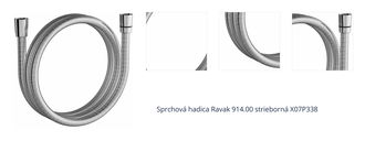 Sprchová hadica Ravak 914.00 strieborná X07P338 1