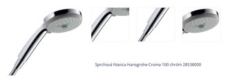 Sprchová hlavica Hansgrohe Croma 100 chróm 28538000 1