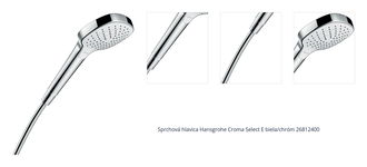 Sprchová hlavica Hansgrohe Croma Select E biela/chróm 26812400 1