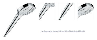 Sprchová hlavica Hansgrohe Croma Select E biela/chróm 26816400 1