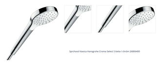 Sprchová hlavica Hansgrohe Croma Select S biela / chróm 26806400 1