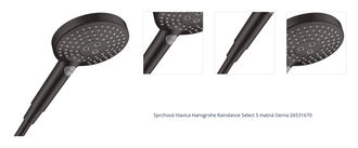 Sprchová hlavica Hansgrohe Raindance Select S matná čierna 26531670 1