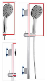 Sprchová hlavica SIKO, šedá, 3 funkcie SIKOBSRS231 4
