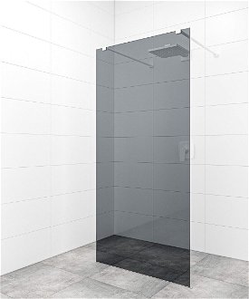Sprchová zástena Walk-in 140 cm SAT vo farbe profilu biela SATBWI140KSZAVB 2