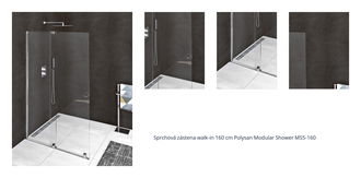 Sprchová zástena walk-in 160 cm Polysan Modular Shower MS5-160 1