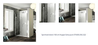 Sprchové dvere 100 cm Huppe Solva pure ST4305.092.322 1