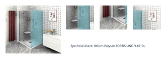 Sprchové dvere 100 cm Polysan FORTIS LINE FL1010L 1