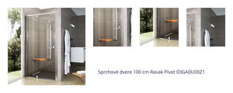 Sprchové dvere 100 cm Ravak Pivot 03GA0U00Z1 1