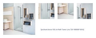 Sprchové dvere 100 cm Roth Tower Line 739-100000P-00-02 1